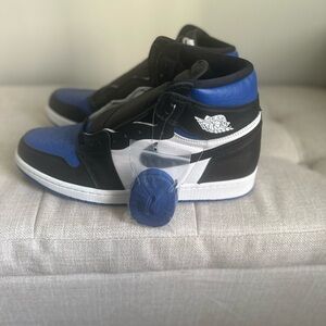Kids Black and Blue High-Top Sneakers
